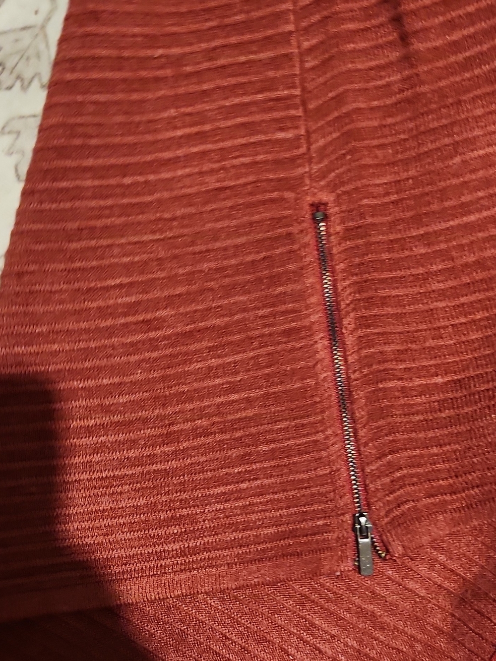 Society Rust Open-Front Ribbed Women's Cardigan - Picture 5 of 5